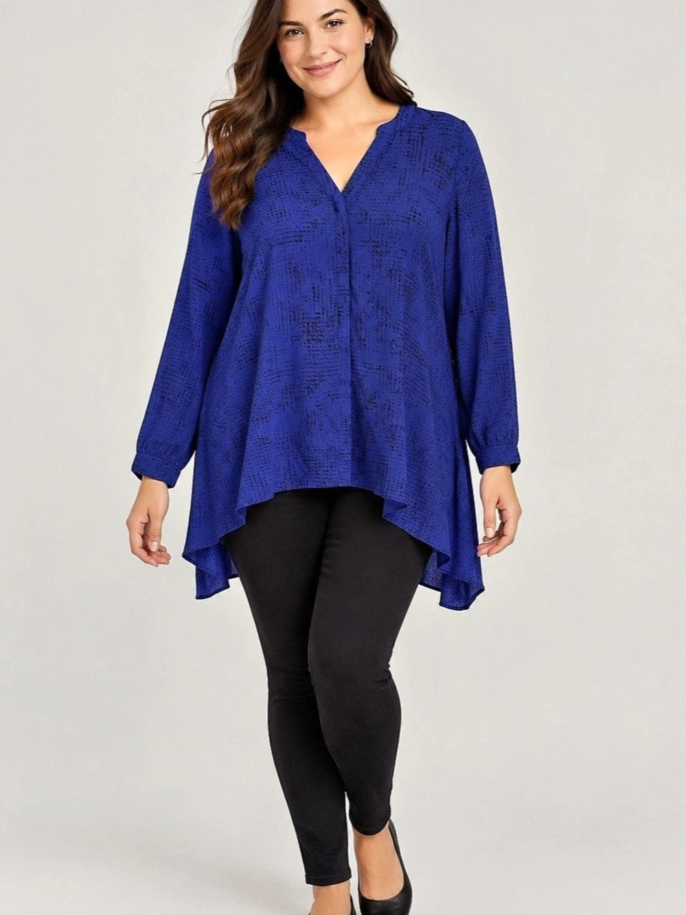 APT 9 Women's Abstract Tunic Blue NWT- 3x